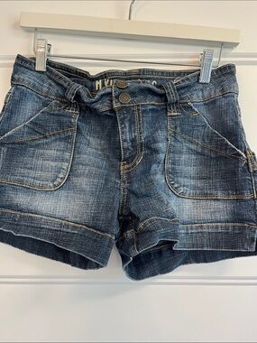 Hydraulic Blue Denim Jeans with Yellow Stitching
